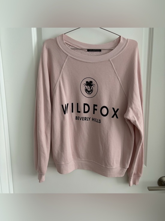Wildfox Tops - Wildfox Beverly Hills Pale Pink Logo Sweatshirt